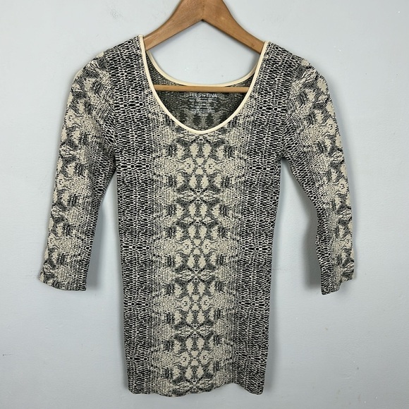 Tees by Tina Sorbtek Snake 3/4 Sleeve Top - Picture 2 of 7